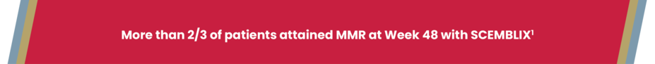 More than 2/3 of patients attained MMR at Week 48 with SCEMBLIX.