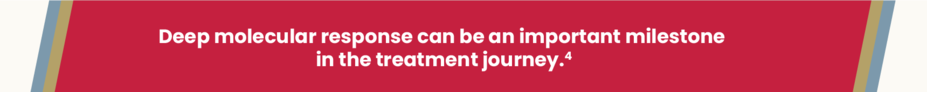 Deep molecular response can be an important milestone in the treatment journey.